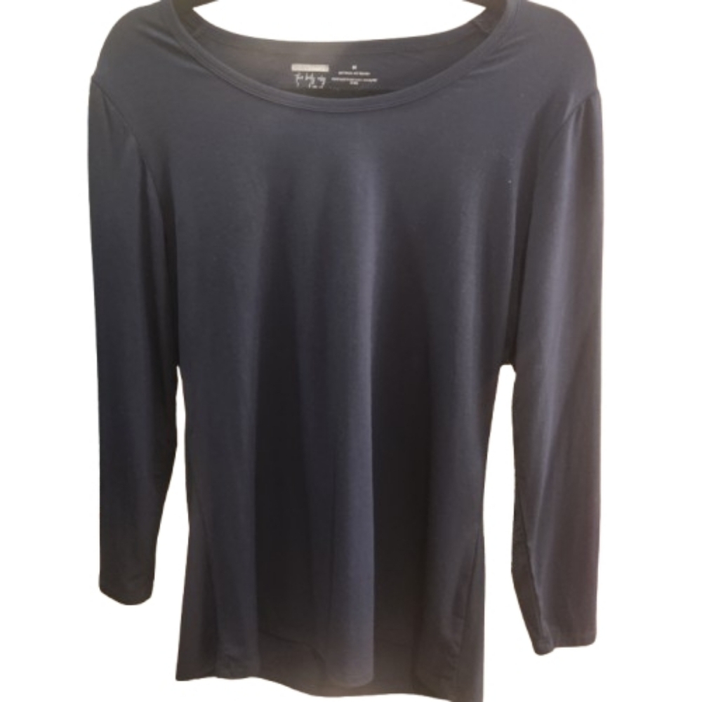 VIE ACTIVE Navy Modal Cut-Out Back Long Sleeve – Size M 🔥